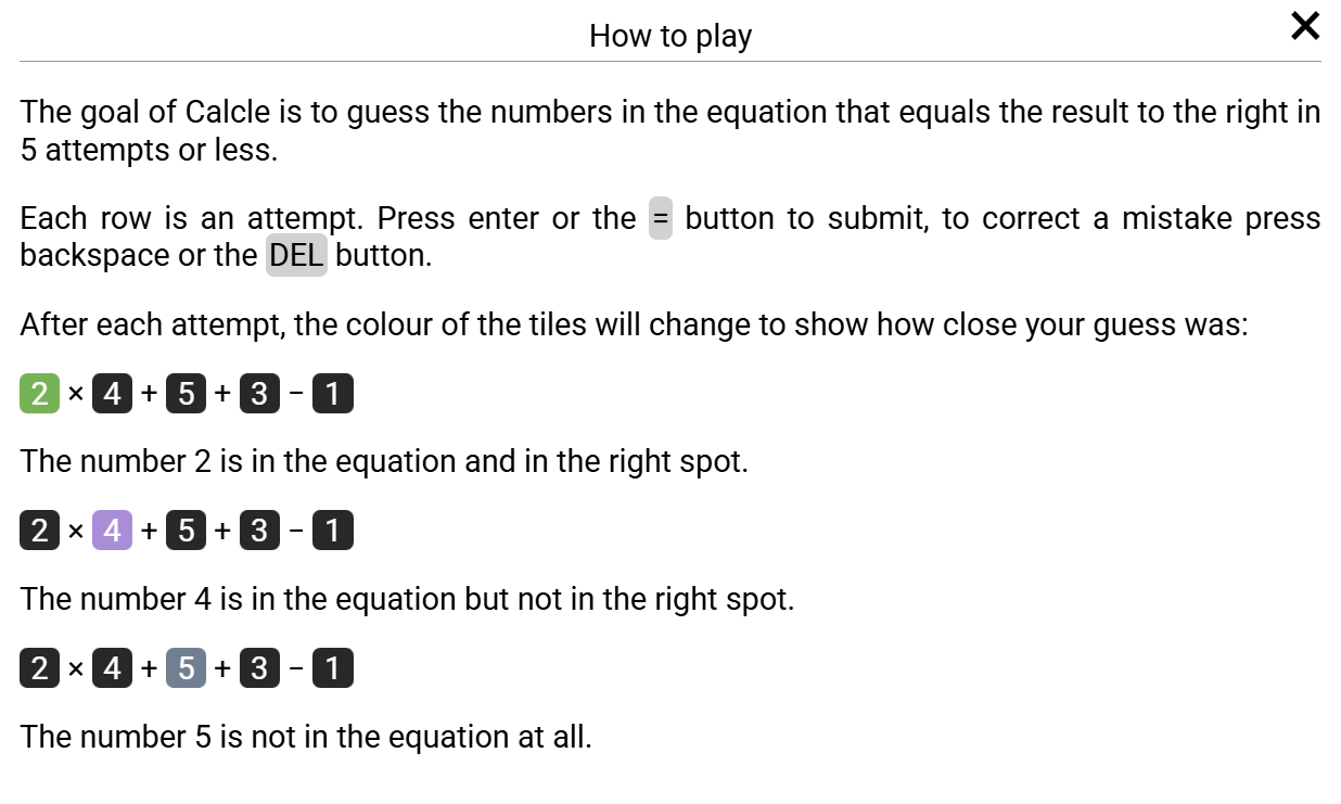 Calcle Game Screenshot