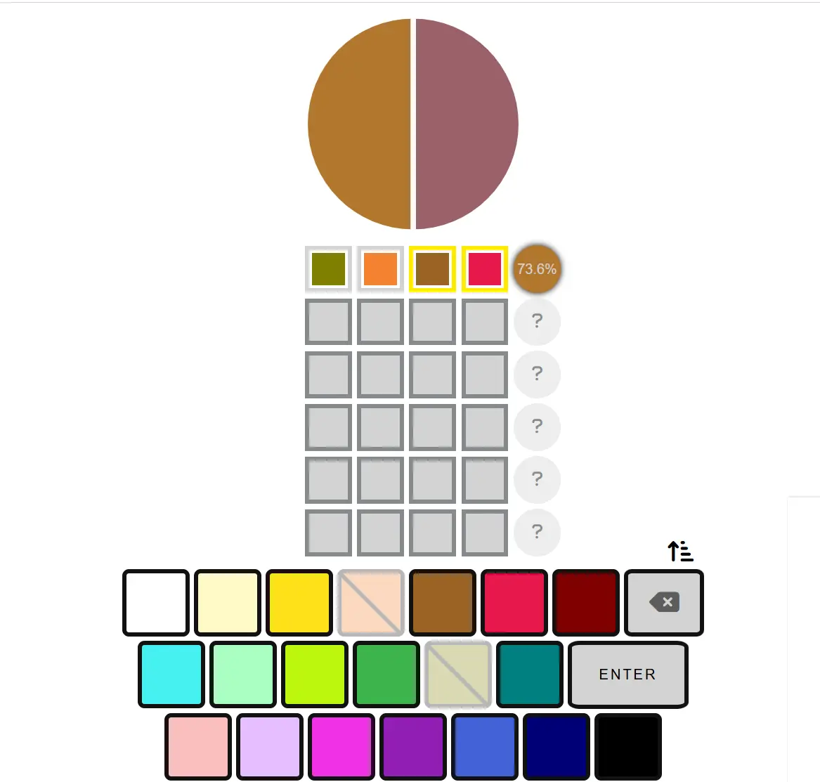 Colorfle gameplay screenshot