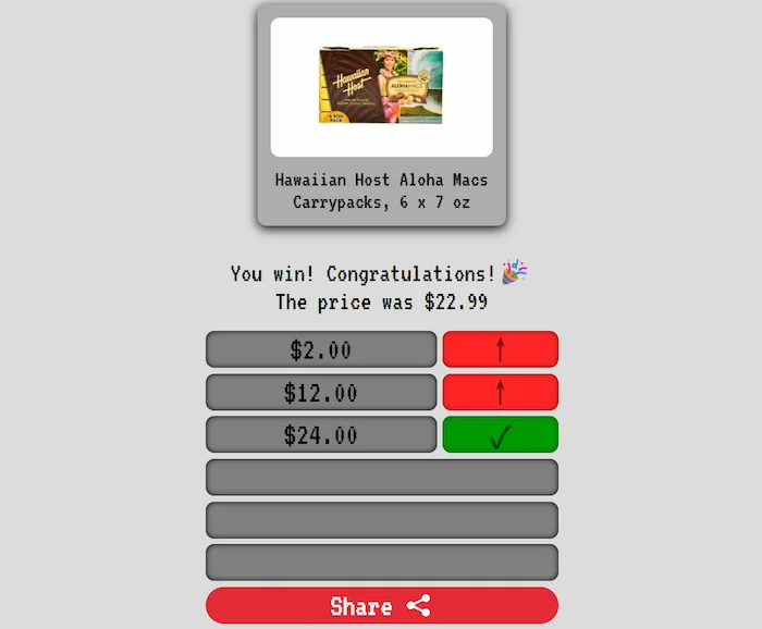 Costcodle Game Screenshot