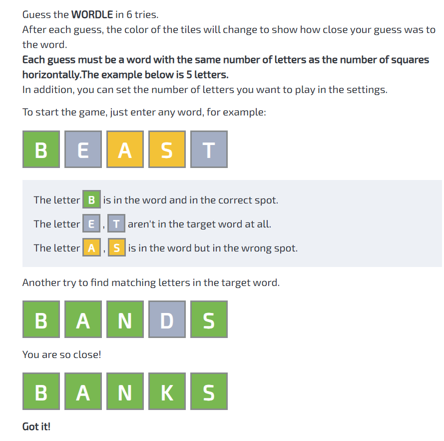 Wordle Game Screenshot